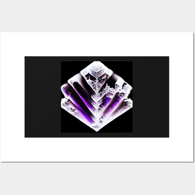 white and violet ice crystal Wall Art by heartyARTworks